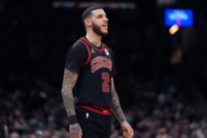 <strong>Chicago Bulls guard Lonzo Ball (2) during an NBA basketball game, Wednesday, Jan. 29, 2025, in Boston.</strong> (AP Photo/Charles Krupa)