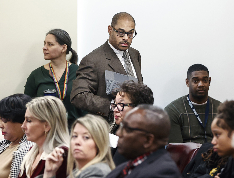 <strong>Shelby County Commissioner Edmund Ford Jr. (top) attends a committee session Dec. 11, 2024.</strong> (Mark Weber/The Daily Memphian file)