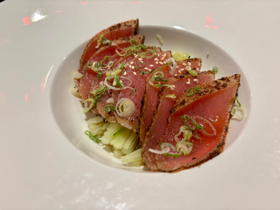 <strong>Takashi Bistro&rsquo;s pepper tuna tataki, a raw appetizer, is a knockout at $11.95.</strong> (Joshua Carlucci/Special to The Daily Memphian)