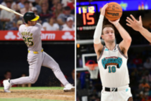 <strong>Germantown&rsquo;s Brent Rooker, left, who plays baseball for the Athletics and Luke Kennard, right, a shooting guard for the Memphis Grizzlies have become friends.</strong> (Jessie Alcheh, left and Brandon Dill, right/AP Photo file)