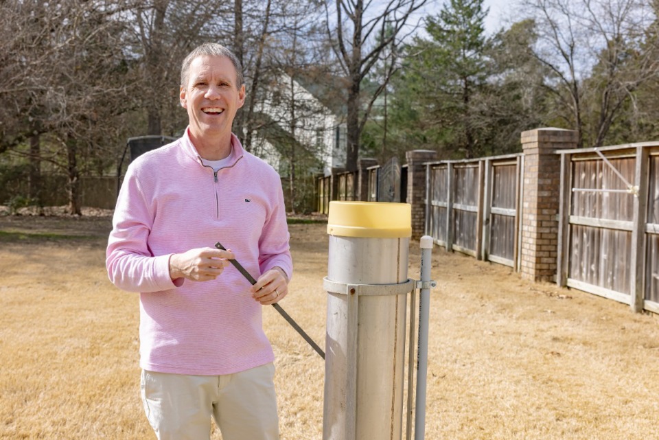 <strong>Germantown School Board member Brian Curry makes a hobby of collecting and contributing data for the National Weather Service.</strong> (Ziggy Mack/Special to The Daily Memphian)