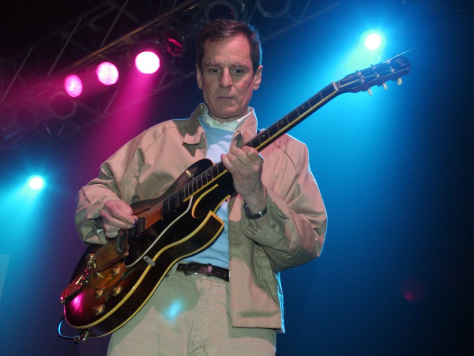 <strong>Alex Chilton of the 1970's rock band Big Star performs at the South by Southwest Music Festival in Austin, Texas, March 19, 2004. Chilton, who topped the charts as a teen and later became a cult hero with the band Big Star, died Wednesday March 17, 2010. He was 59.</strong> (Jack Plunkett/AP Photo file)