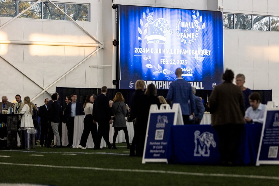 <strong>The 2024-25 M Club Hall of Fame Induction Ceremony was held Saturday, Feb. 22, 2025 at the Billy J. Murphy Athletic Complex. The University of Memphis athletics department and M Club, the official letter winners organization of Memphis Athletics, welcomed five Tigers into the Hall of Fame.</strong> (Brad Vest/Special to The Daily Memphian)