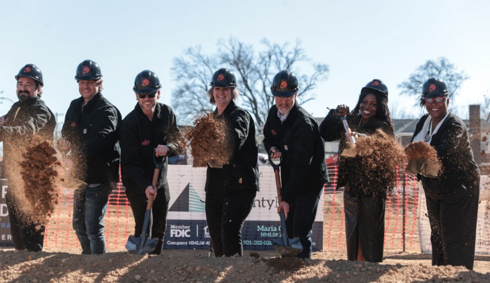 <strong>Satellite Music Hall, a music venue coming to the Crosstown neighborhood, had a groundbreaking ceremony on Tuesday, Feb. 25, 2025.</strong> (Patrick Lantrip/The Daily Memphian)