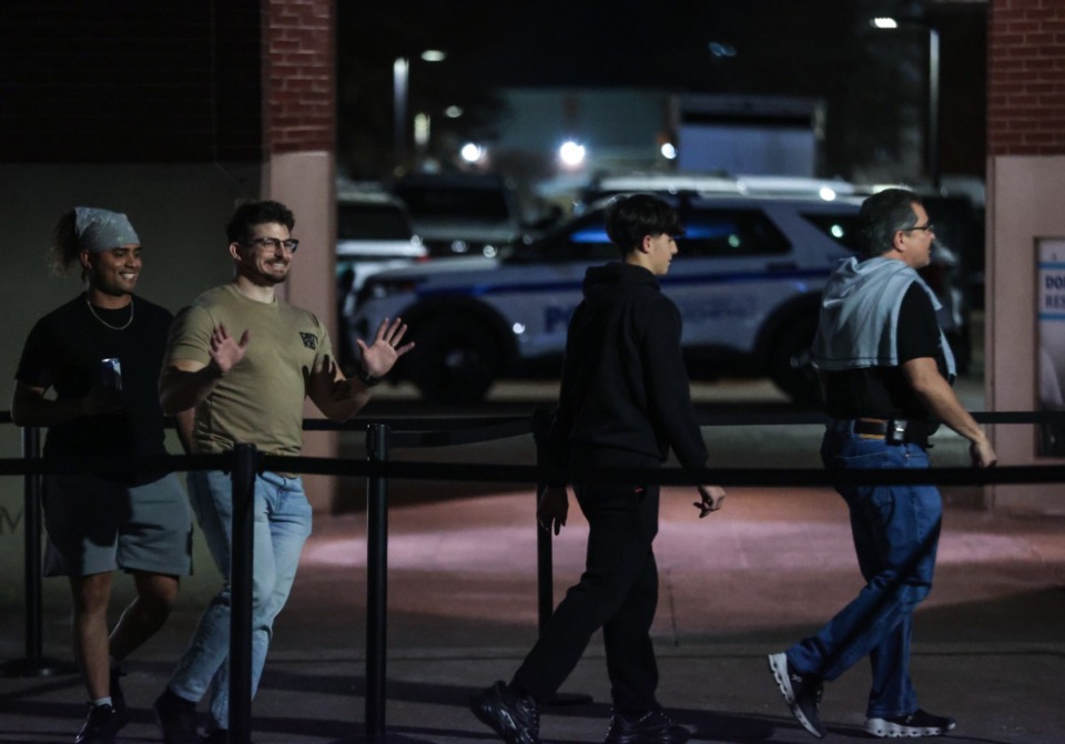 <strong>Audience members react to heckling from protesters on the way to watch Kyle Rittenhouse speak at the University of Memphis Feb. 26, 2025.</strong> (Patrick Lantrip/The Daily Memphian)