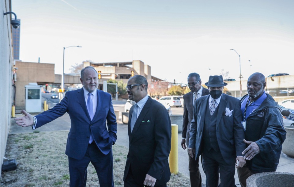 <strong>Shelby County Commissioner Edmund Ford Jr. enters the Odell Horton Federal Building on Friday, Feb. 28, 2025.</strong> (Patrick Lantrip/The Daily Memphian)