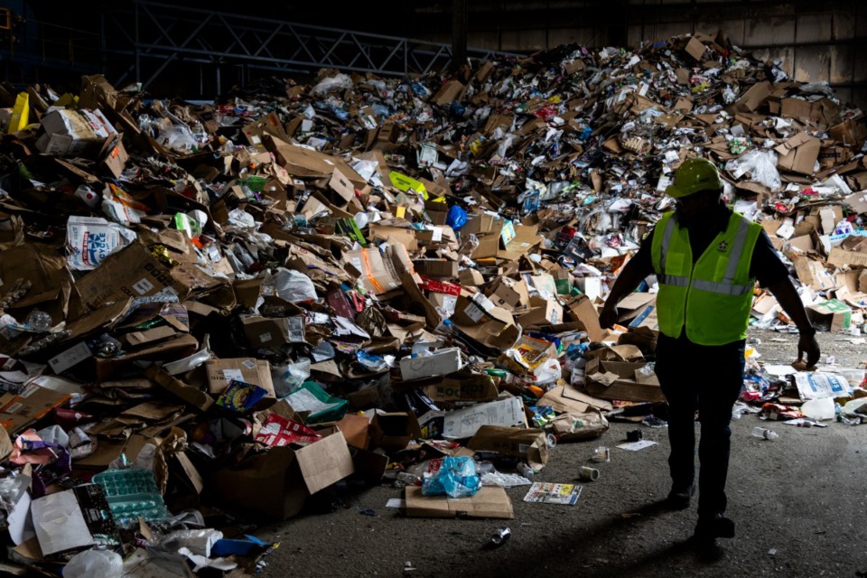 <strong>Jason West, materials recovery facility general manager, at the Republic Services Recycling Center. </strong>(Brad Vest/Special to The Daily Memphian)