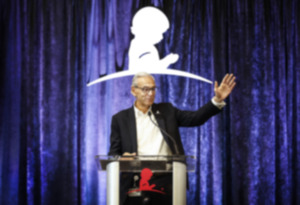 <strong>Richard C. Shadyac Jr., CEO of ALSAC, the fundraising and awareness arm of St. Jude Children&rsquo;s Research Hospital, speaks during a press conference Dec. 5, 2024, before the St. Jude Memphis Marathon.</strong> (Mark Weber/The Daily Memphian file)