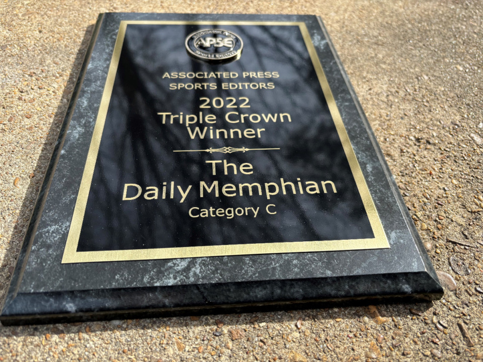 <strong>The seven writing top 10s placed The Daily Memphian at the top of the Associated Press Sports Editors&rsquo; Division C for most top 10s in the writing categories by any organization</strong>. (David Boyd/The Daily Memphian)