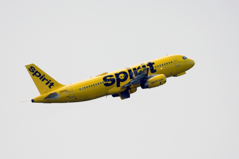 <strong>A Spirit Airlines plane takes off from Orlando International Airport on June 1, 2023.</strong> (John Raoux/AP file)