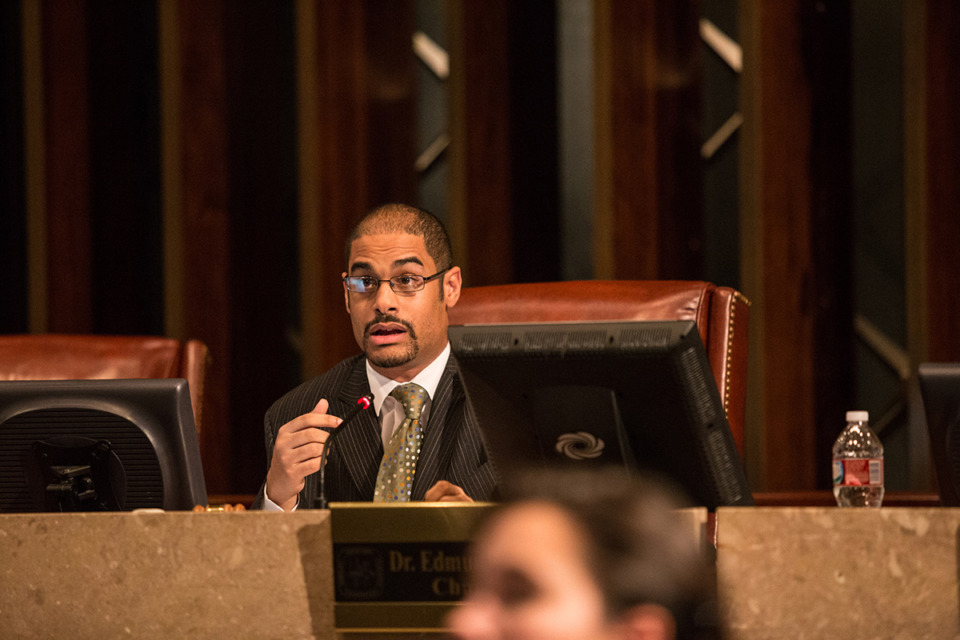 <strong>Edmund Ford Jr. attended part of the committee session Wednesday and voted for both Whaley&rsquo;s resolutions.</strong> (The Daily Memphian file)