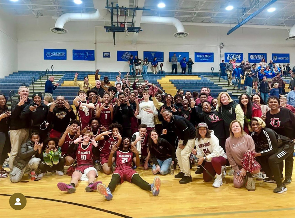 <strong>St. George&rsquo;s advanced to the Division 2-A final four for the first time in eight years Saturday with a 51-39 road victory over Christ Academy of Knoxville, the No. 1 seed from the east region.</strong> (Submitted photo)