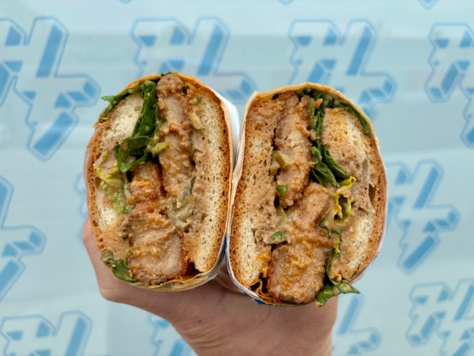 <strong>The Buffalo chicken caesar sandwich at Hard Times Deli. </strong>(Joshua Carlucci/Special to The Daily Memphian)&nbsp;