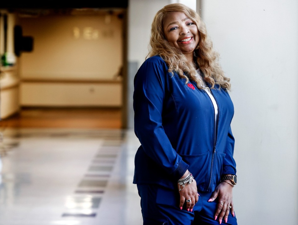 <strong>Marilyn Davis, pictured on Feb. 28, 2025, at Baptist Memorial Hospital-Memphis, was the first COVID-19 patient in Shelby County.</strong> (Mark Weber/The Daily Memphian)