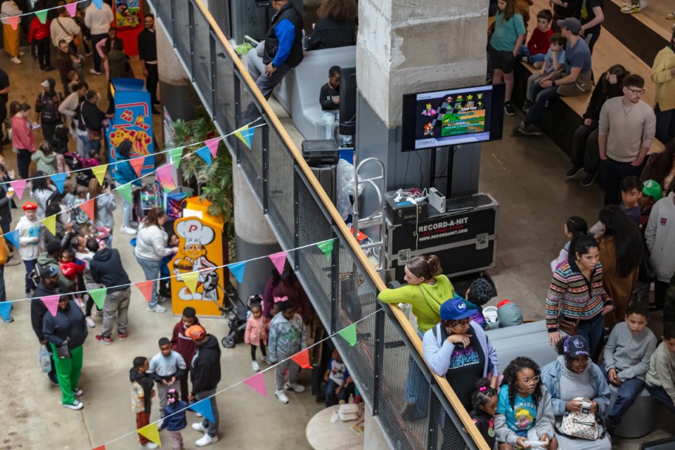 <strong>Families poured into Crosstown Concourse Saturday, March 8, 2025 for the Mario Day celebration.</strong> (Ziggy Mack/Special to The Daily Memphian)