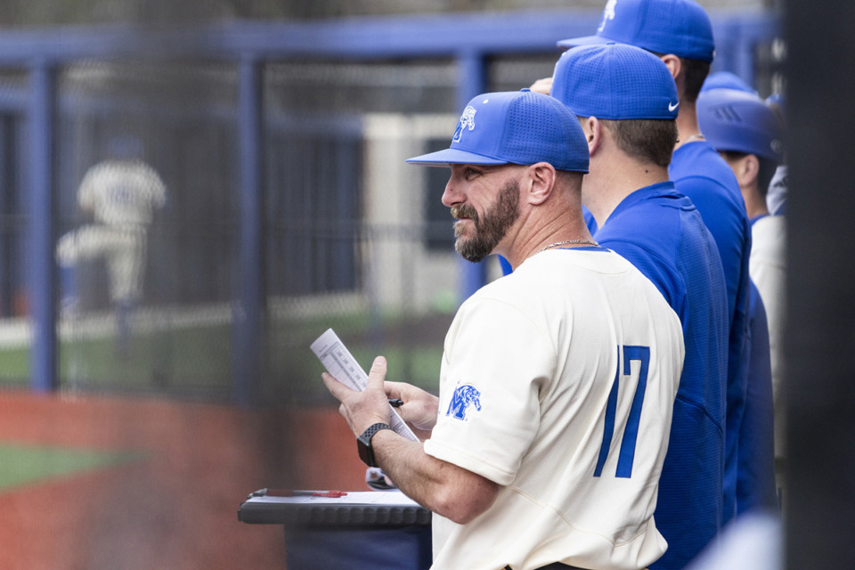 <strong>Coach Matt Riser&rsquo;s Tigers had a 5-4 victory Saturday in 10 innings over Southeastern Louisiana.</strong> (Brad Vest/The Daily Memphian file)