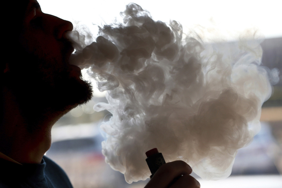 <strong>Rep. David Hawk, R-Greeneville, said the bill&rsquo;s two-pronged purpose is to remove youth access to vapor products and to decrease the industry&rsquo;s heavy reliance on Chinese-made vaping products.</strong> (Steve Helber/AP Photo)