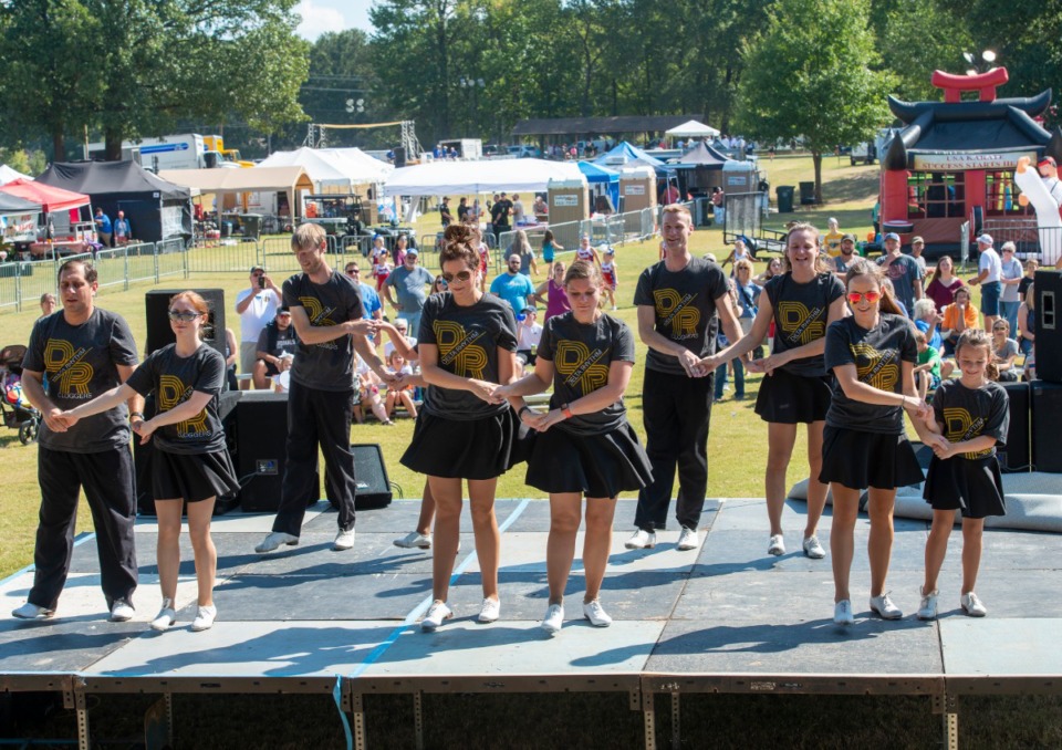 <strong>The Delta Rhythm Cloggers perform on the Demonstration stage at the Bartlett Festival Saturday, Sept. 28, at W.J. Freeman Park.</strong> (Greg Campbell/Special to the Daily Memphian)