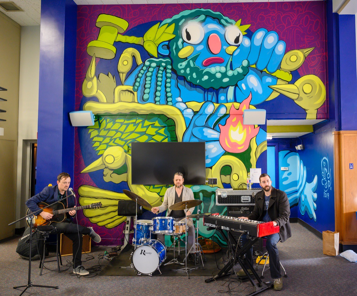 <strong>The Joe Restivo Trio plays at the open house for DEVCON at the University of Memphis' research community Oct. 17.</strong>&nbsp;(Greg Campbell/ Special to The Daily Memphian)
