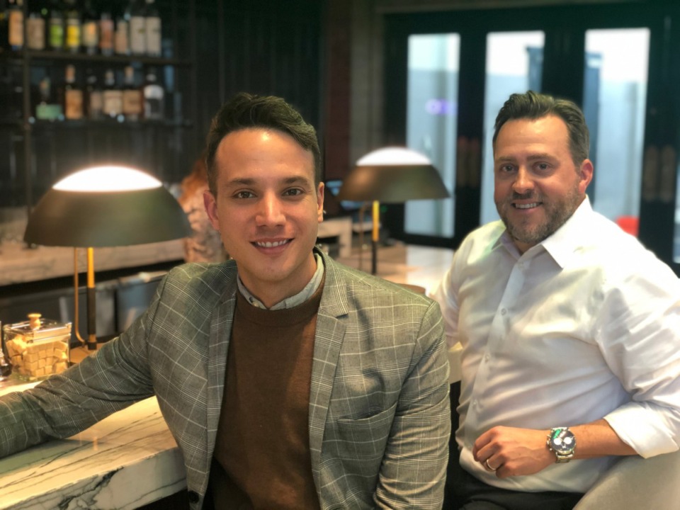 <strong>Nick Talarico (left), operations director for Enjoy AM Restaurant Group, said he and Ryan Radish (right), Enjoy AM wine director, would be "nervous" today, but by Thursday just "excited." </strong>(Jennifer Biggs/Daily Memphian)