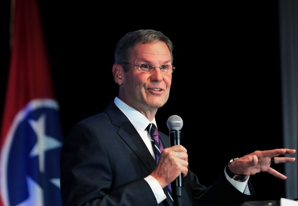 <strong>Gov. Bill Lee speaks at the Conservative Political Action Conference held at the University of Memphis Holiday Inn on Oct. 29, 2019.</strong> (Patrick Lantrip/Daily Memphian)