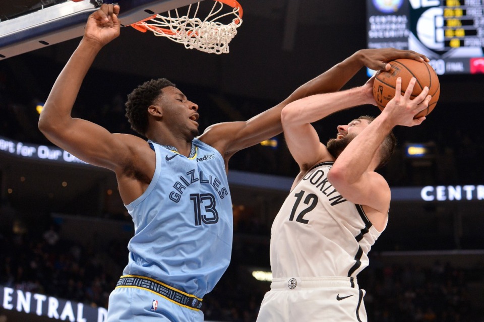 <strong>Early in his second season, Grizzlies forward Jaren Jackson Jr.'s foul rate is a subject of concern.</strong> (Brandon Dill/AP)