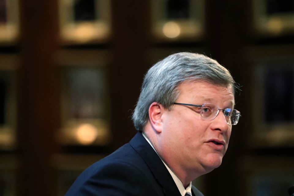 <strong>Memphis Mayor Jim Strickland is looking into restoring health and pension benefits to police and firefighters, but said "adding a huge number of people to the insurance and to the pension plan, it just takes time.&rdquo;</strong>&nbsp;(Houston Cofield/Daily Memphian)