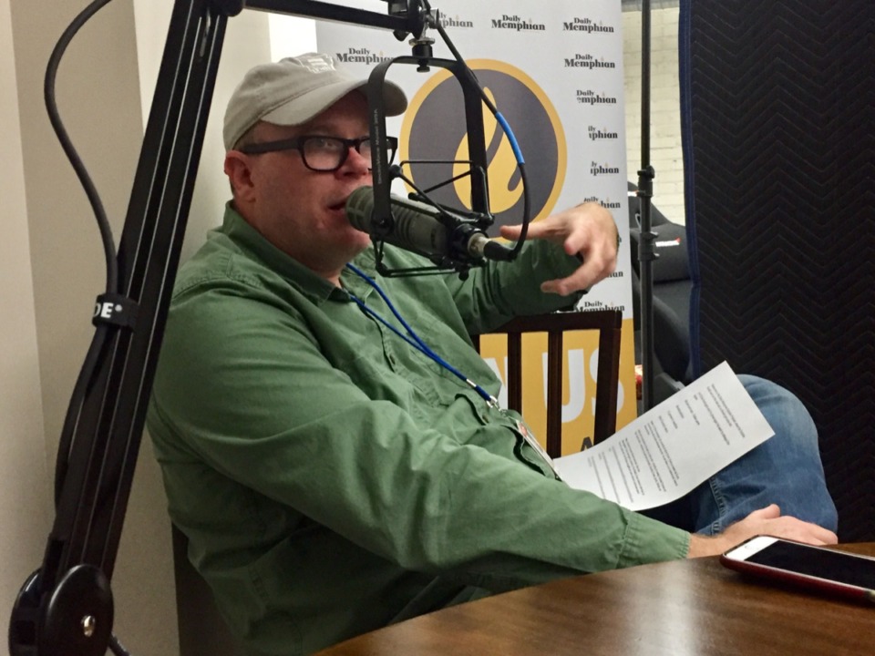 <strong>Chris Herrington, above, was joined by Jennifer Biggs to discuss the eighth episode of "Bluff City Law."</strong>