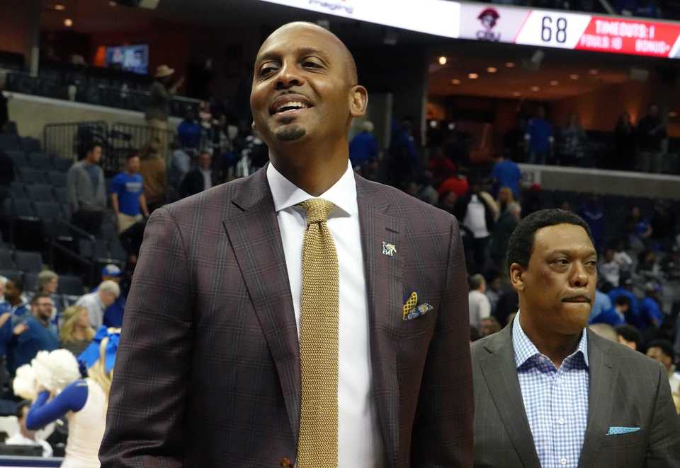 <strong>Penny Hardaway coaches his second game as the University of Memphis head basketball coach in an exhibition matchup against Christian Brothers at FedExForum Friday night.</strong>&nbsp;(Karen Pulfer Focht/Special to The Daily Memphian)