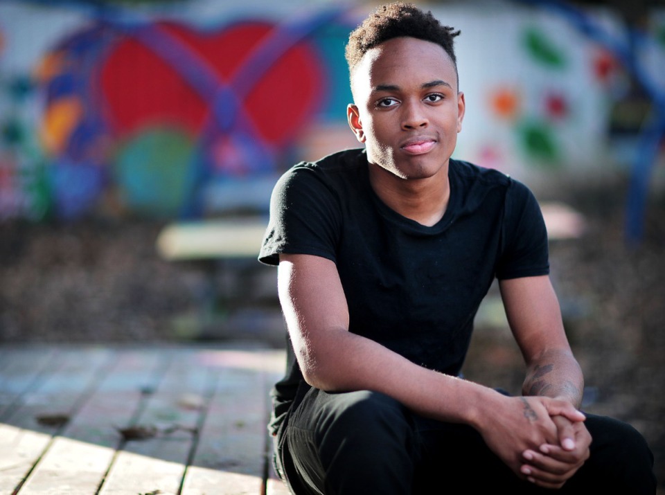 <strong>Philip Jones, 17 and several other young artists are part of the Carpenter Art Garden's apprenticeship mural project.&nbsp;Their latest project was You&rsquo;s Grocery Store at 391 Scott St.</strong>&nbsp;(Jim Weber/Daily Memphian)