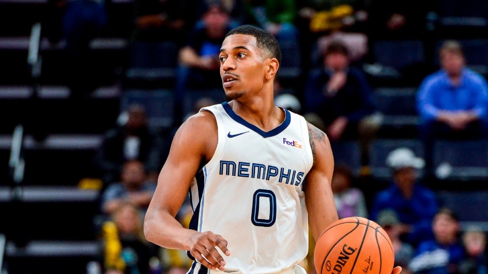 <strong>Memphis Grizzlies guard De'Anthony Melton (0) plays in the second half of an NBA basketball game against the Indiana Pacers Monday, Dec. 2, 2019.</strong> (AP Photo/Brandon Dill)