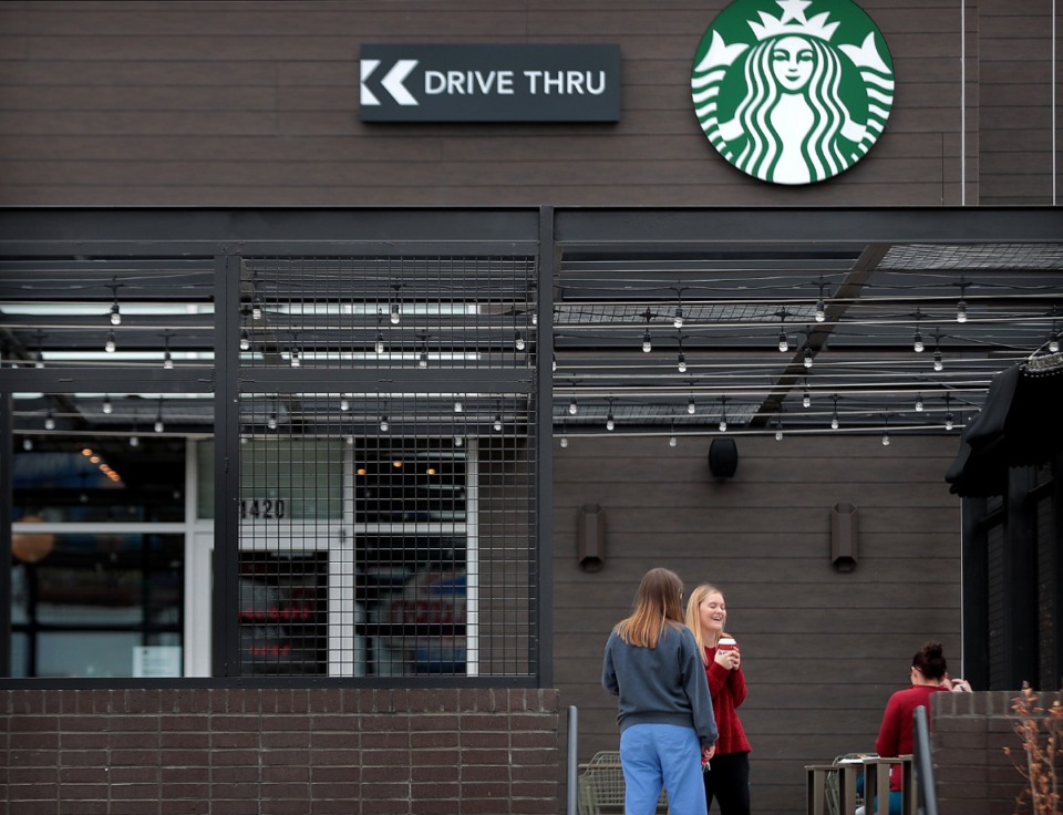 <strong>Starbucks has taken a few safety measures recently at some Midtown Memphis locations, installing keypad locks on the restrooms and "sharps" disposal boxes at two locations, including the new Union Avenue shop shown here on Dec. 5, 2019.</strong> (Jim Weber/Daily Memphian)