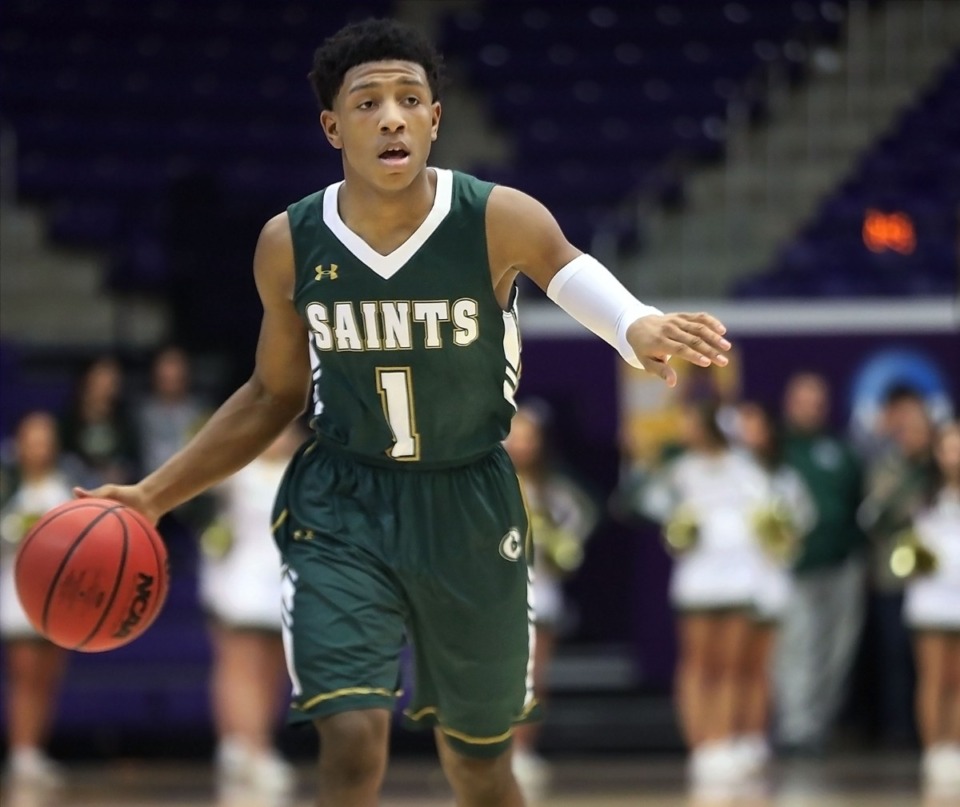<strong>Briarcrest guard Kennedy Chandler (1) has been named Mr. Basketball for the state of Tennessee in 2019.</strong> (Patrick Lantrip/Daily Memphian)