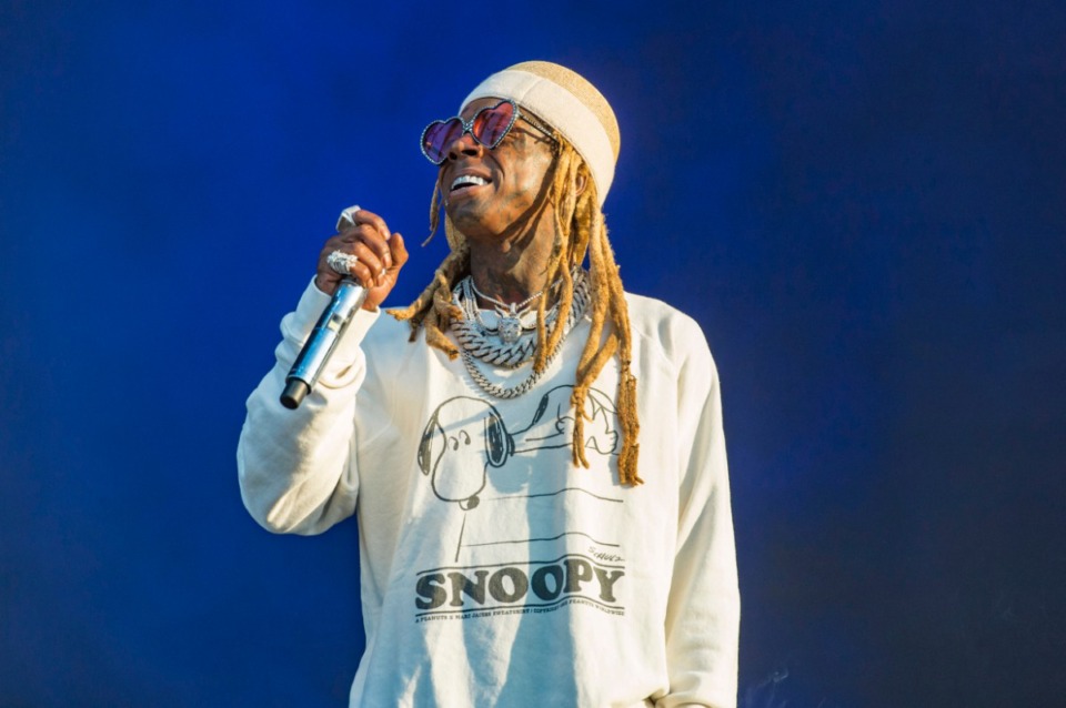 <strong>Lil' Wayne performs on day three of Lollapalooza in Grant Park on Saturday, Aug. 3, 2019, in Chicago.</strong> (Photo by Amy Harris/Invision/AP)