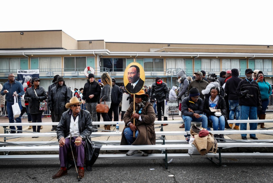 <strong>Thousands gathered outside the National Civil Rights Museum during Dr. Martin Luther King Jr. Birthday Celebration Monday, Jan. 20.</strong> (Mark Weber/Daily Memphian)