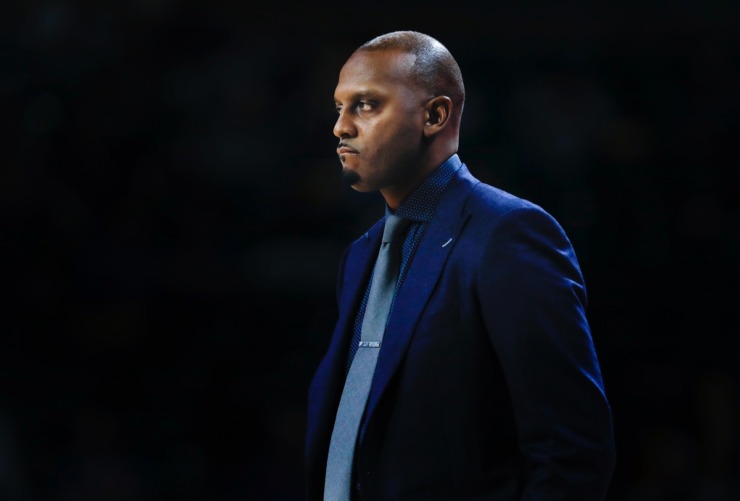 <strong>Memphis head coach Penny Hardaway watched from the sidelines during a 40-point loss to the Golden Hurricane Wednesday, Jan. 22, 2020, in Tulsa, Oklahoma.</strong> (Mark Weber/Daily Memphian)