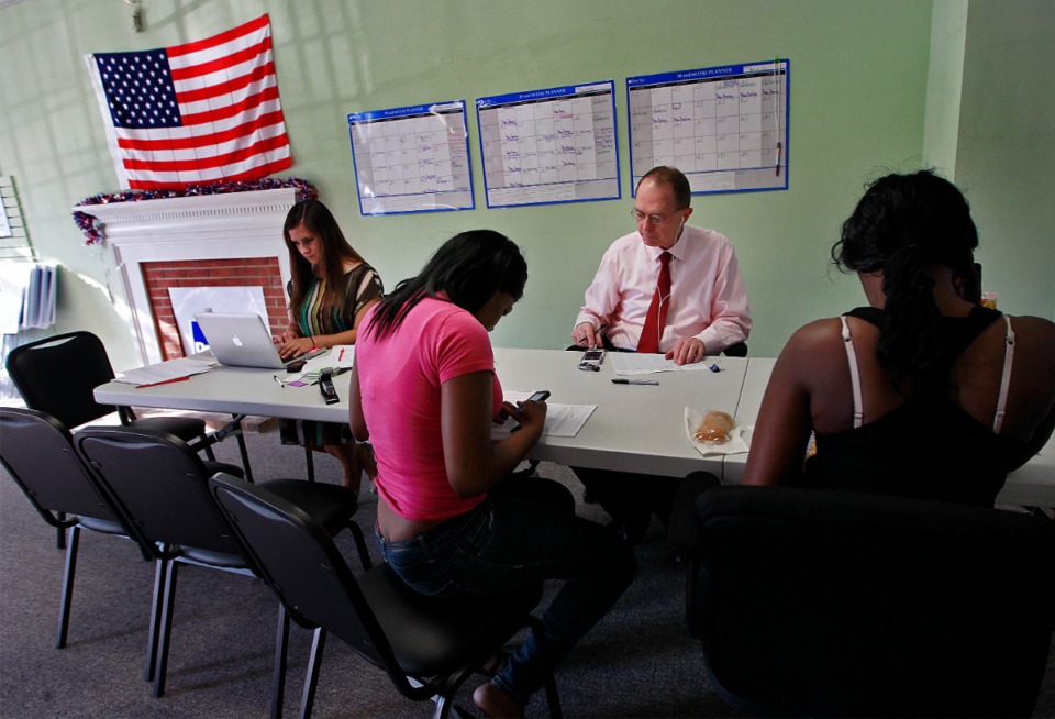 <strong>Dr. George Flinn works the phones in a previous campaign office.</strong> (Lance Murphey, Daily Memphian file photo)