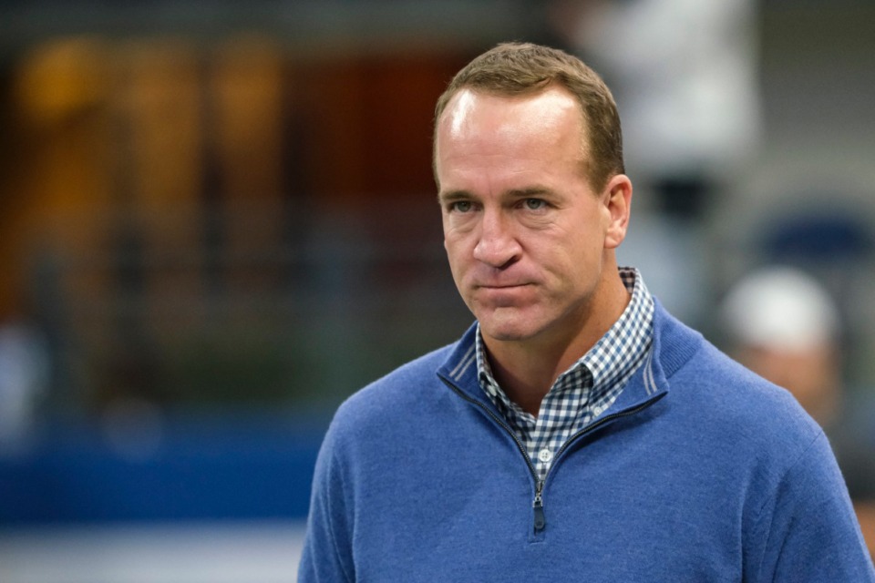 <strong>Former Indianapolis Colts quarterback Peyton Manning (photographed in November 2019) will receive the AutoZone Liberty Bowl's Distinguised Citizen Award.</strong> (AJ Mast/AP file)