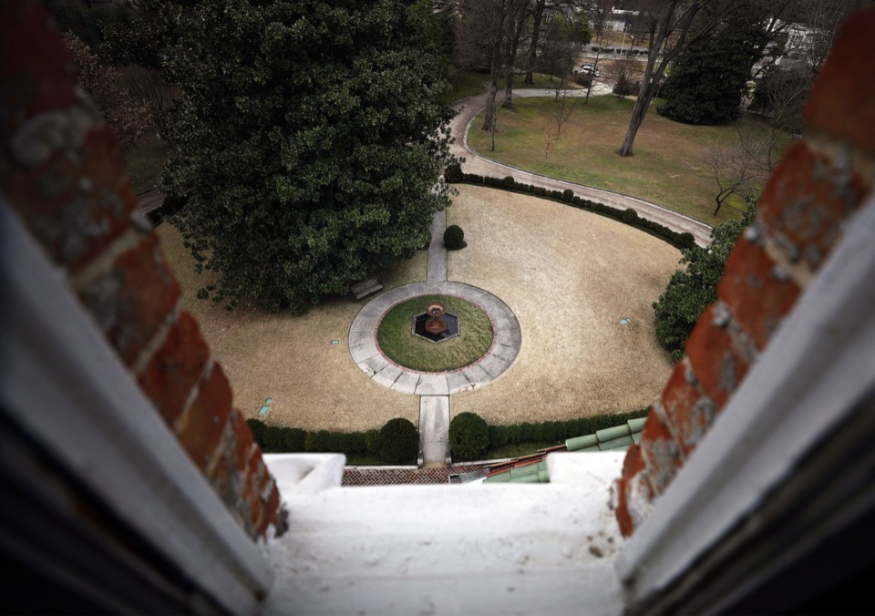 <strong>The 7-acre grounds of the historic Annesdale Mansion photogrpahed from its bell tower March 4, 2020. The Midtown Memphis mansion was put up for sale earlier this week.</strong> (Patrick Lantrip/Daily Memphian)