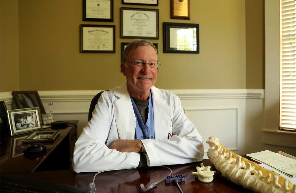 <strong>Dr. Brixey Shelton of the Memphis Vascular Center specializes in a spinal fracture restoration procedure known as a kyphoplasty, which is a minimally-invasive technique that uses an orthopedic balloon and medical cement to restabilize a fractured vertebra.</strong> (Patrick Lantrip/Daily Memphian)