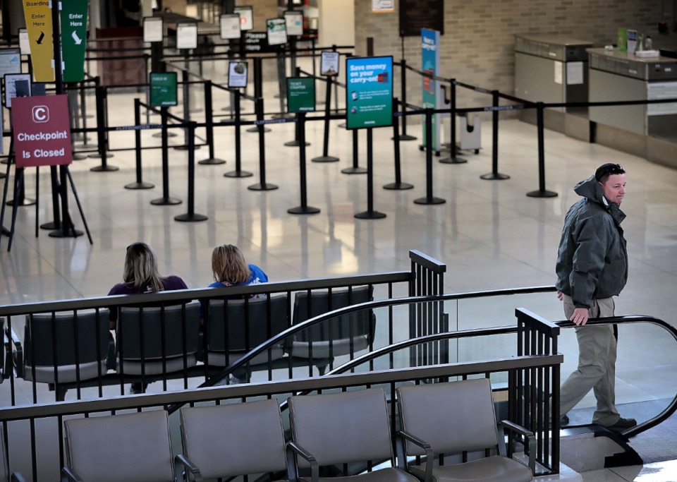 <strong>The Memphis International Airport has temporarily closed the C terminal checkpoint as well as Maggie O'Shea's and Moe's Southwestern Grill restaurants because passenger numbers have fallen significantly below projections during an expected spring break peak time due to COVID-19.</strong> (Jim Weber/Daily Memphian)