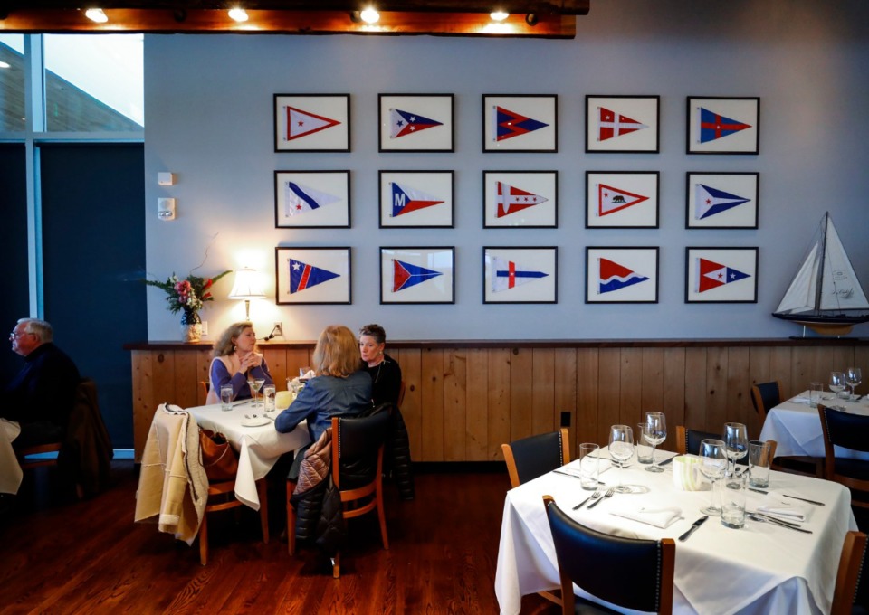<strong>Coastal Fish Company patrons enjoy a meal on Feb. 26, 2020. April rent for Coastal, which is in Shelby Farms, is still in question.</strong>&nbsp;(Mark Weber/Daily Memphian file)