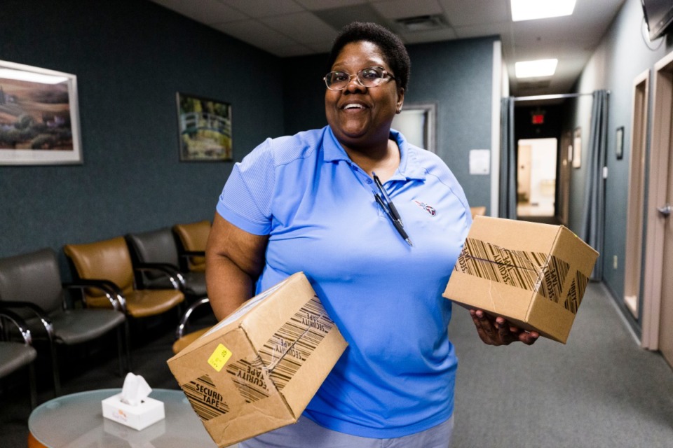 <strong>Dr. Andrenette Fleming (at her office on March 20, 2020) was the first doctor in Shelby County to offer curbside testing for COVID-19 at her Women&rsquo;s Health Care Associates clinic at 9005 U.S. 64 in Lakeland.</strong> (Ziggy Mack/Special to The Daily Memphian)