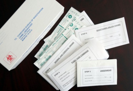 <strong>A rape kit used to collect DNA evidence from rape victims. Samples include vaginal and cervical swabs, pubic hair combings and underwear.</strong> (Karen Pulfer Focht/Special to the Daily Memphian)