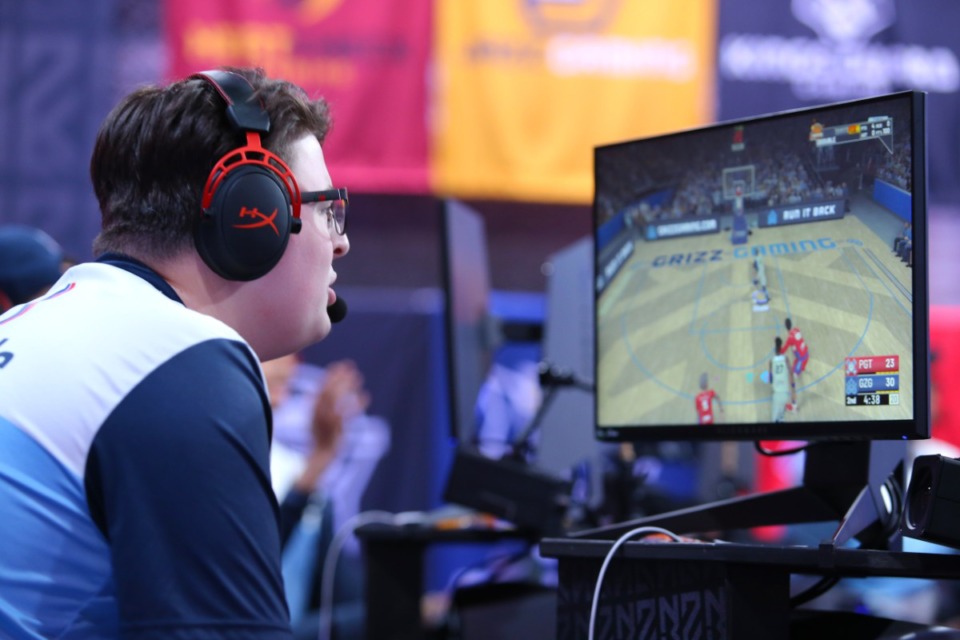 <strong>DDouble of Grizz Gaming, real name Dan Davis, remains focused during the game against the Pistons Gaming Team during Week 8 of the NBA 2K League regular season on June 7, 2019, at the NBA 2K Studio in Long Island City, New York.</strong> (Copyright 2019 NBAE, Michelle Farsi/NBAE via Getty Images)