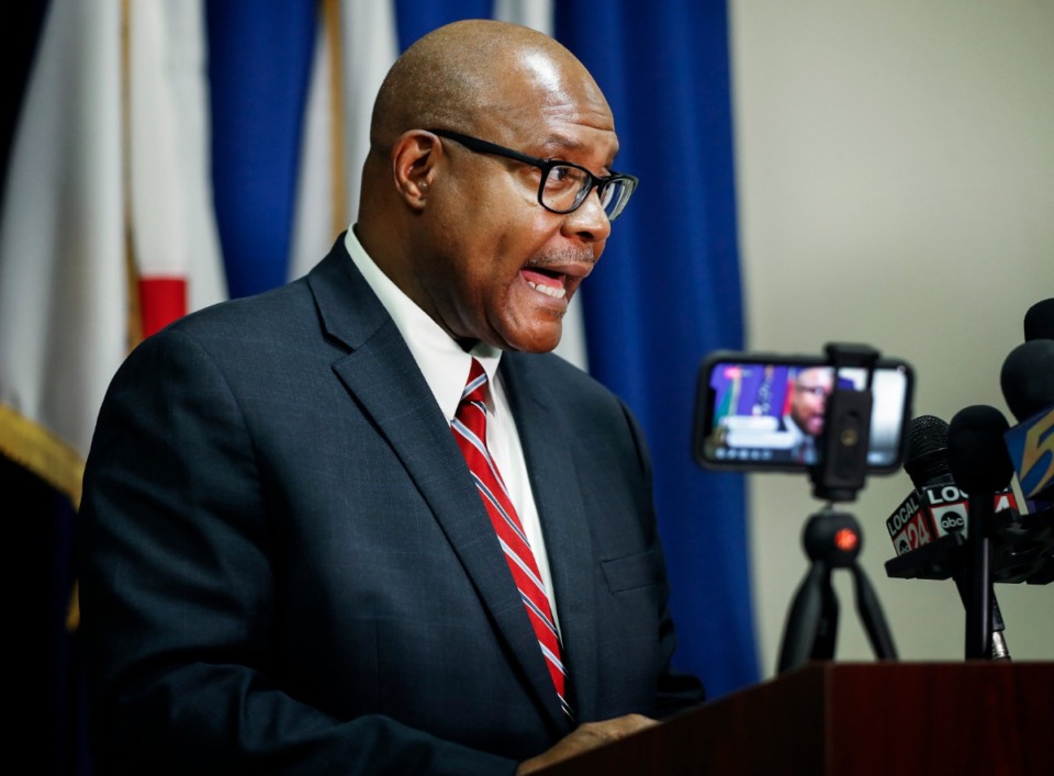 <strong>Shelby County health officer Bruce Randolph (in an April 1 photo) said factors including diabetes and heart condition that are disproportionately present among African Americans contribute to the higher number of COVID-19 related deaths.</strong> (Mark Weber/The Daily Memphian)