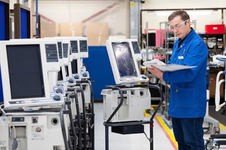 <strong>A Medtronic employee inventories new ventilators. Medtronic's Galway, Ireland, facility is increasing production to meet surging global demand caused by COVID-19.</strong> (Submitted)