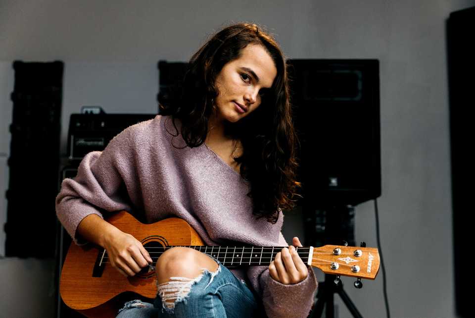 <strong>Brooke Fair sits in Langston Studios where she recently recorded her first EP, "All Queens Wear Crowns." Fair's new album is available on all streaming services, and available for purchase on iTunes.</strong> (Houston Cofield/Daily Memphian)