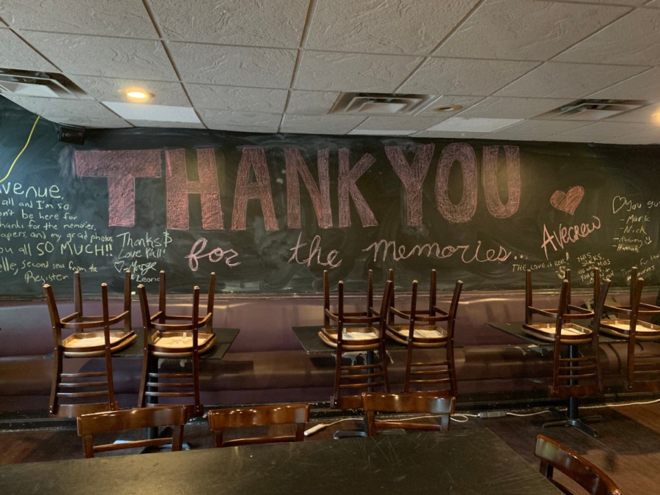 <strong>A huge thank you is spelled out at Avenue Coffee as it closes.</strong> (Dima Amro/Special to The Daily Memphian)