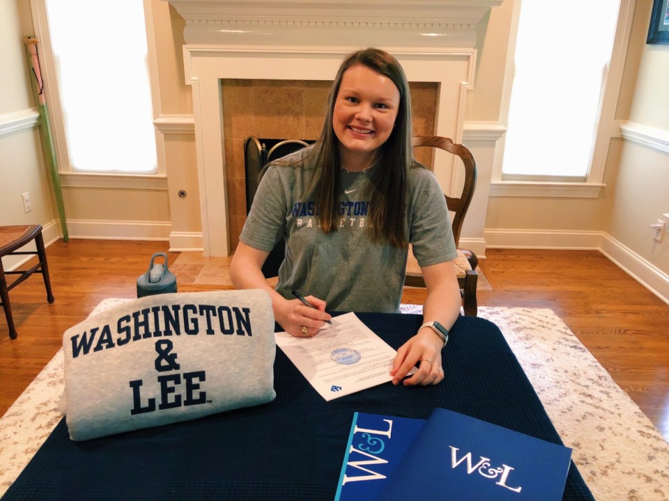<strong>Olivia Berntson, a three-sport athlete and the valedictorian at St. Agnes, signed earlier this spring to play basketball and run track at Washington and Lee University in Virginia.</strong> (Courtesy of St. Agnes)
